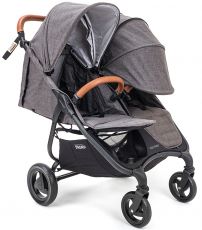 Прогулянкова коляска для двійні Valco Baby Snap Duo Trend Charcoal, з народження до 40 кг, тканина Tailormade